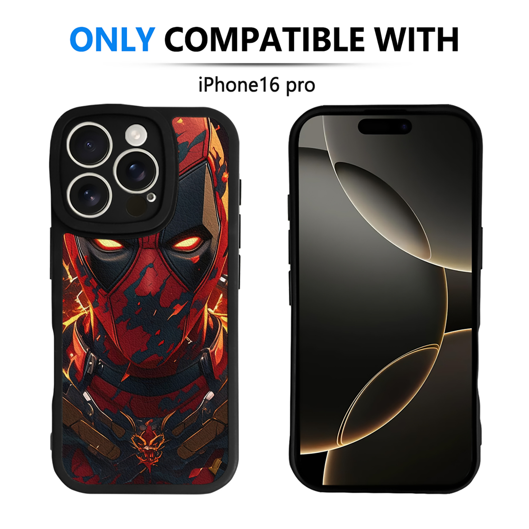（画像用） Deadpool デッドプール 【iPhone 16シリーズ対応】シリコンスマホケース（レザー調） 材質：シリコン